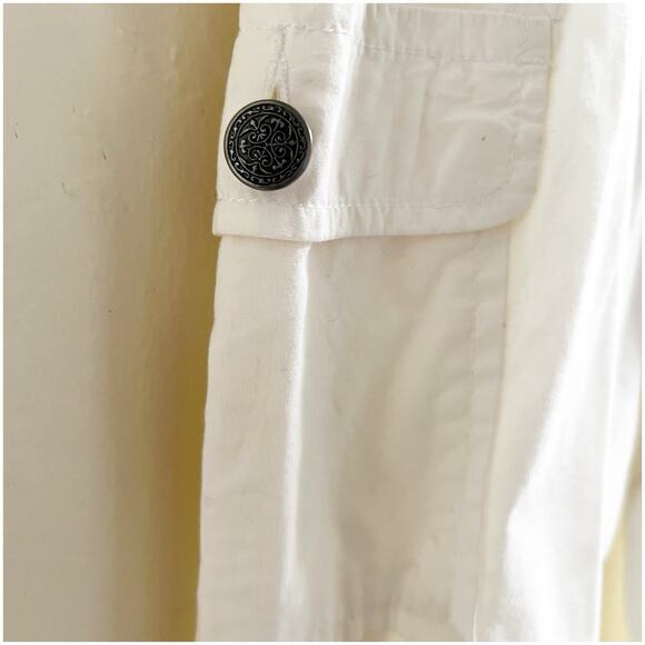 I.N.C. International Concepts Scrunch Pants Size 14 Embellished Butterfly White - Picture 10 of 12